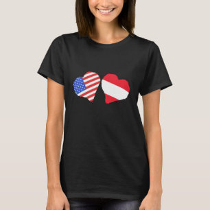 Camiseta Bandera de Austria Corazón América Orgullo Austria
