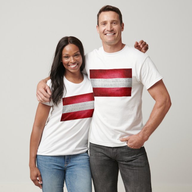Camiseta Bandera de Austria Grunge (Unisexo)