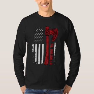 Camiseta Bandera de Ax Viking Americana - Til Valhalla - No
