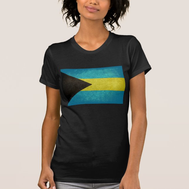 Camiseta Bandera de Bahamas; bahameña (Anverso)