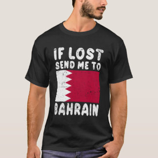 Camiseta Bandera de Bahréin si me pierden, envíame a Bahréi