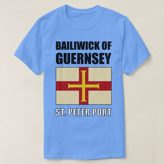 Camiseta Bandera de Bailiwick de Guernsey (Diseño del anverso)