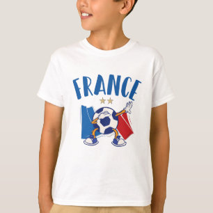 Camiseta Bandera de baloncesto de Francia 2 estrellas