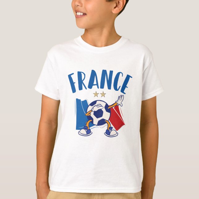 Camiseta Bandera de baloncesto de Francia 2 estrellas (Anverso)