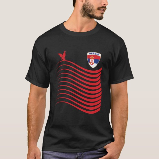 Camiseta Bandera de baloncesto de Serbia Srbija (Anverso)