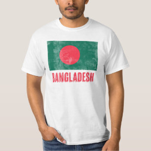 Camiseta Bandera de Bangladesh "Grunge" look.