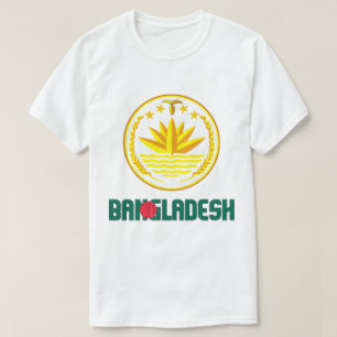 Camiseta Bandera de Bangladesh y Patriótico del Escudo de A