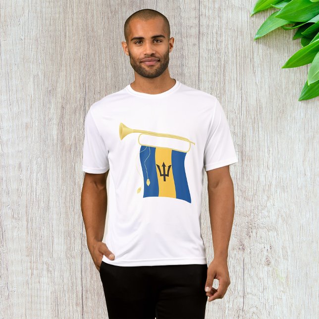 Camiseta Bandera de Barbados con el Caribe patriótico Bugle (Subido por el creador)