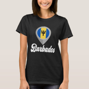 Camiseta Bandera de Barbados: Pin I Love Barbados Travel