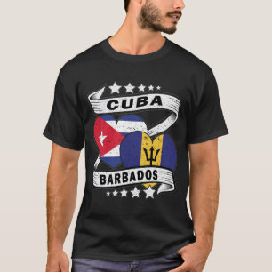 Camiseta Bandera De Barbados Y Cuba