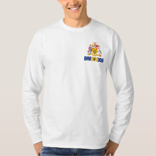 Camiseta Bandera de Barbados y Patriótico del Escudo de Arm