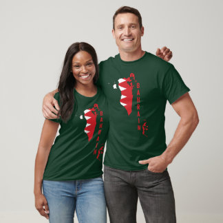 Camiseta Bandera de Baréin en mapa del país