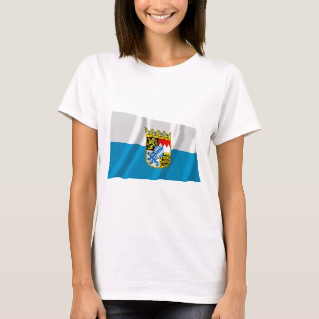 Camiseta Bandera de Baviera/de Baviera con los brazos (Anverso)