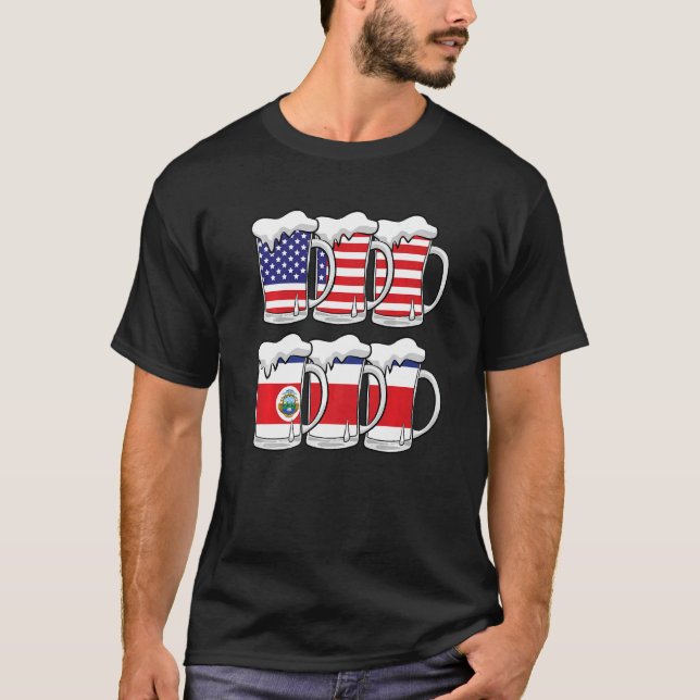 Camiseta Bandera De Beer Usa Costa Rica (Anverso)