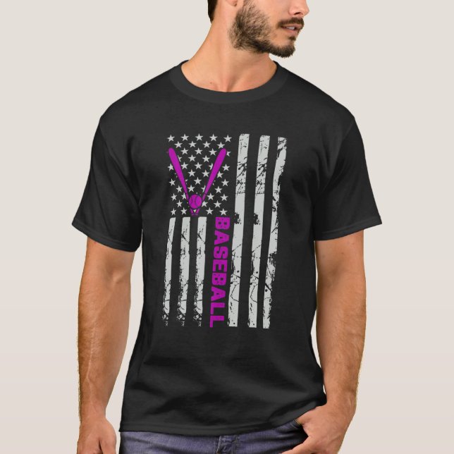 Camiseta Bandera de Béisbol Amantes Deportivos Hombres Muje (Anverso)