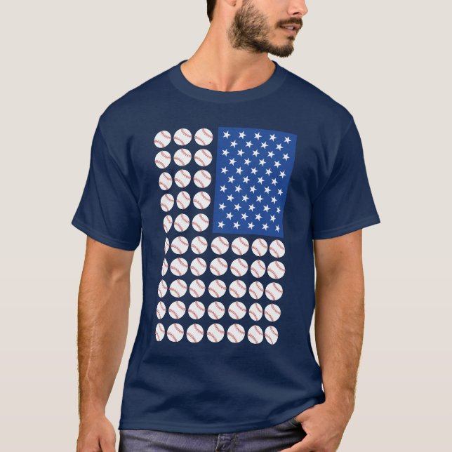 CAMISETA BANDERA DE BÉISBOL DE EE.UU. (Anverso)