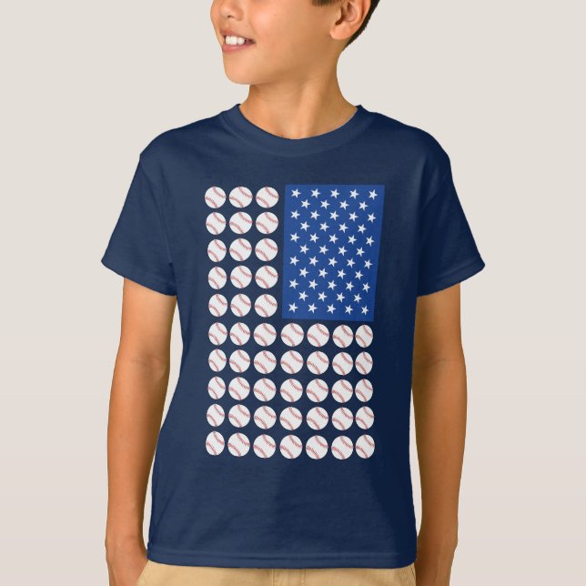 CAMISETA BANDERA DE BÉISBOL DE EE.UU. (Anverso)