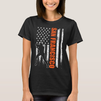 Camiseta Bandera de béisbol de San Francisco Usa vintage pa