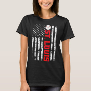Camiseta Bandera de béisbol de St. Louis EE. UU.