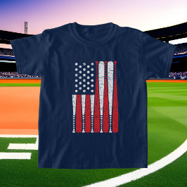 Camiseta Bandera de béisbol para niños de unisex genial Pat