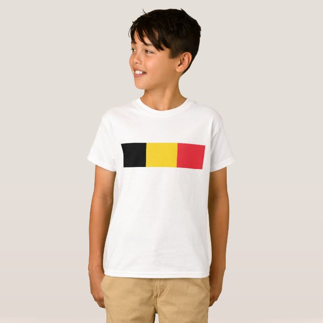 Camiseta Bandera de Bélgica (Anverso completo)