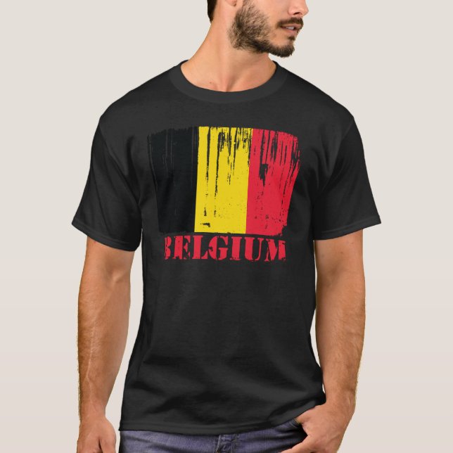 Camiseta Bandera de Bélgica (Anverso)