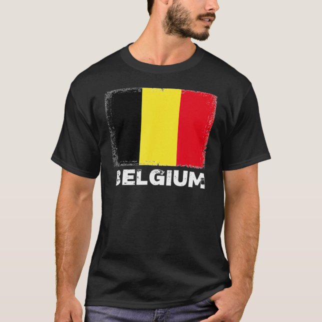 Camiseta Bandera de Bélgica apoya a mujeres belgas (Anverso)