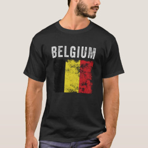 Camiseta Bandera de Bélgica Hombres Mujeres Niños Belgas Fl