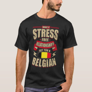 Camiseta Bandera de Bélgica Orgullosos Hombres y Mujeres