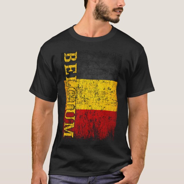 Camiseta Bandera de Bélgica Regalo Mujeres Hombres Niños Re (Anverso)