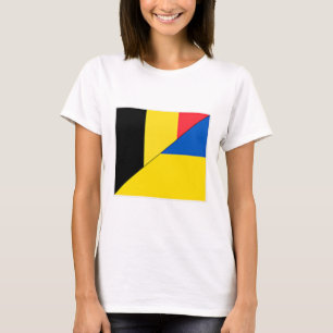 Camiseta Bandera de Bélgica Ucrania Nacionalidad belga ucra
