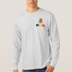Camiseta Bandera de Bélgica y Patriótico del Escudo de Arma