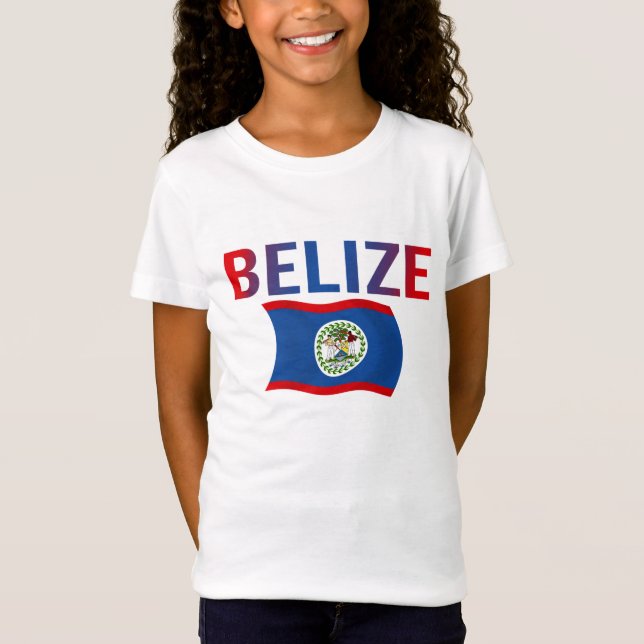 Camiseta Bandera de Belice - tricolora (Anverso)