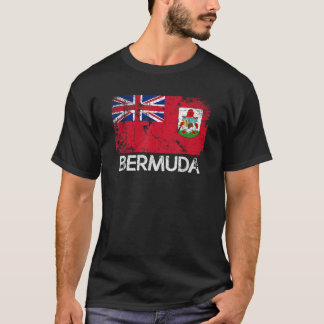 Camiseta Bandera De Bermudas En Vintage De Camisas Hecho En