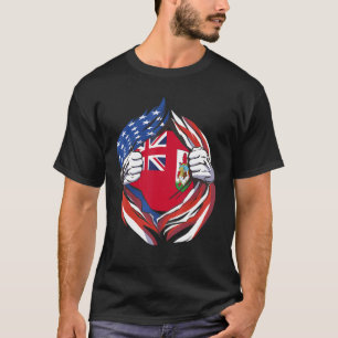Camiseta Bandera de Bermudas Orgullosa De Mi Herita Bermuda
