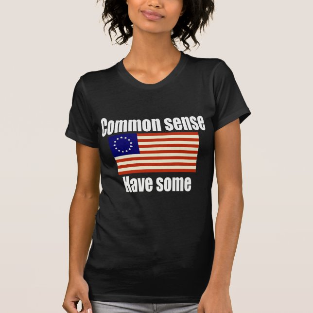 Camiseta Bandera de Betsy Ross del sentido común (Anverso)