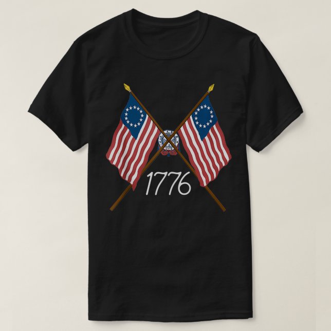 Camiseta Bandera de Betsy Ross: Patriótico de la Gloria Vie (Diseño del anverso)