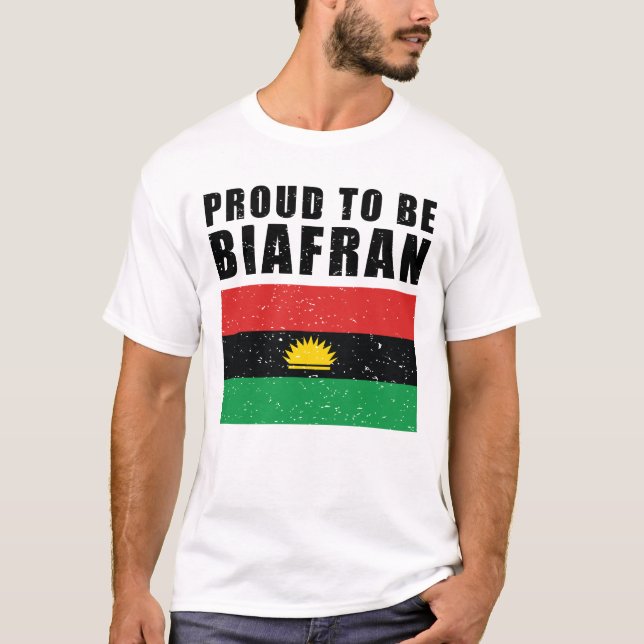 Camiseta bandera de biafra - orgulloso de ser biafra - biaf (Anverso)