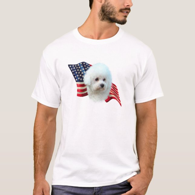 Camiseta Bandera de Bichon Frise (Anverso)