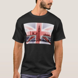 Camiseta Bandera de Big Ben Londres y de Union Jack