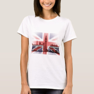 Camiseta Bandera de Big Ben Londres y de Union Jack