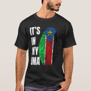 Camiseta Bandera de Biometría de ADN de Huella Dactilar Sud