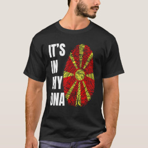 Camiseta Bandera de biométrica de ADN de huella digital en 