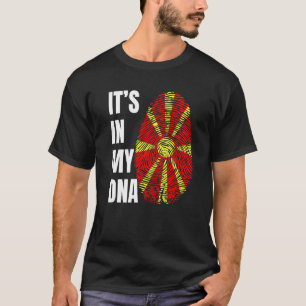 Camiseta Bandera de biométrica de ADN de huella digital en