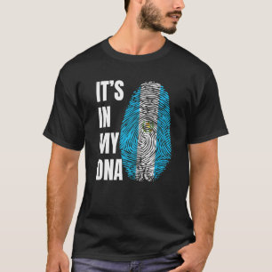Camiseta Bandera de biométrica de ADN de huella digital Gua