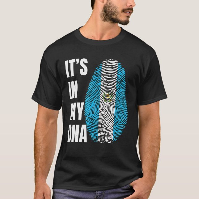 Camiseta Bandera de biométrica de ADN de huella digital Gua (Anverso)