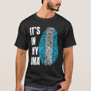 Camiseta Bandera de biométrica de ADN de huella digital Gua