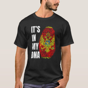 Camiseta Bandera de biométrica de ADN de huella digital Mon