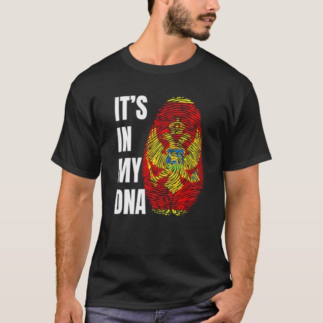 Camiseta Bandera de biométrica de ADN de huella digital Mon (Anverso)