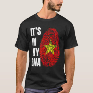 Camiseta Bandera de biométrica de ADN de huella digital Vie